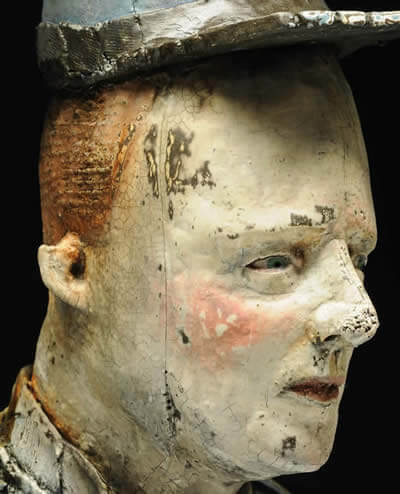 Ceramic Sculpture Soldier Bust